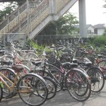 Bikes outside the JR station